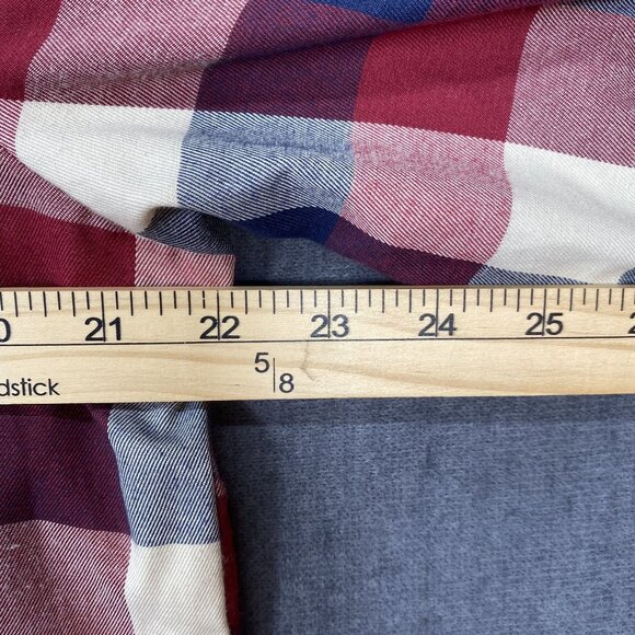 I Joan Red/Blue Plaid Button-Up Shirt Womens Size L 50% Cotton/50% Polyester - Picture 11 of 11